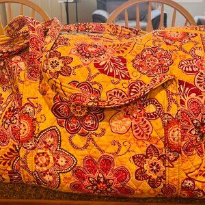 Vera Bradley Large Duffel Bag – Retired “Bali Gold” Print – Like New!